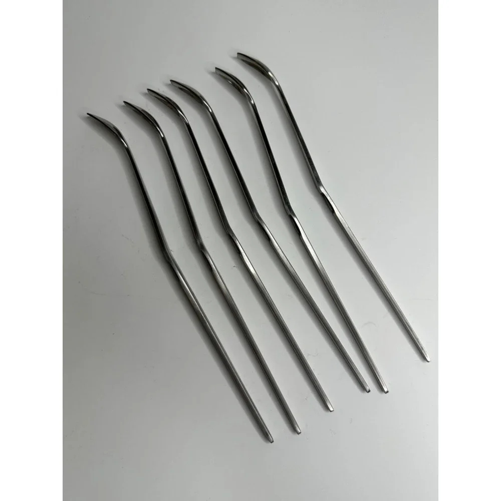 Arthur Salem Stainless Drink Spoons Set 6 AS‎ MCM Flatware Long Handle